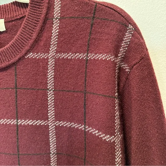 Dockers Men’s Size Large Comfort Touch Easy Care Burgundy Pullover Sweater - Picture 6 of 10